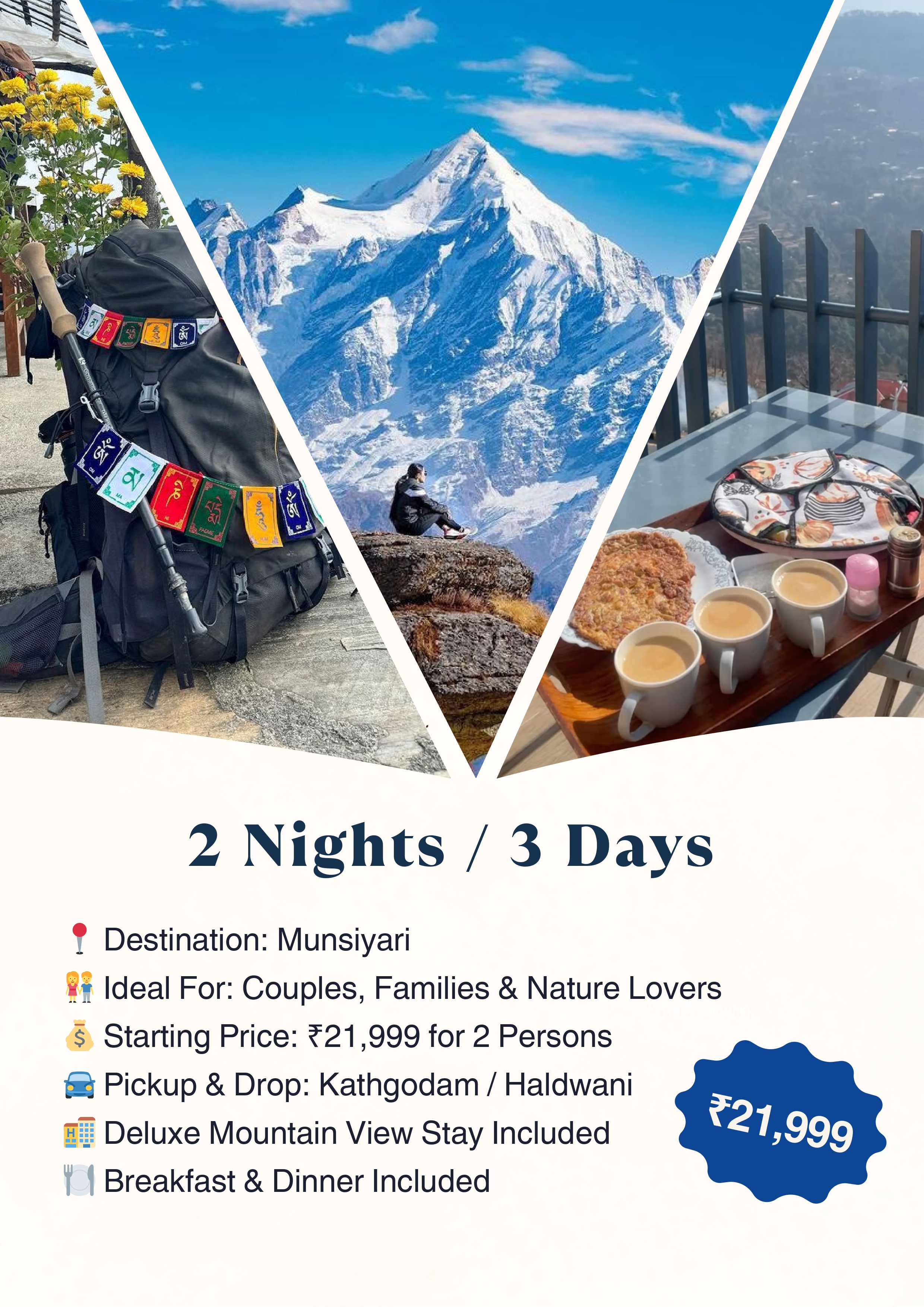 Munsiyari travel package itinerary details